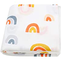 LifeTree Bebé Muselina Swaddle Manta-&quot-Diseño de Arco iris&quot- Bambú Algodon Muselinas 120x120 cm Mantitas para Bebes…